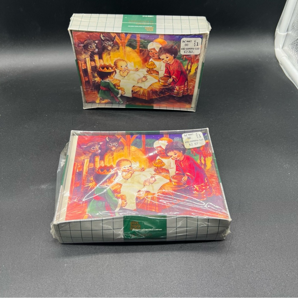 2 Packs Vintage 1980s Plus Mark Nativity Christmas Cards 36 Total New Sealed
